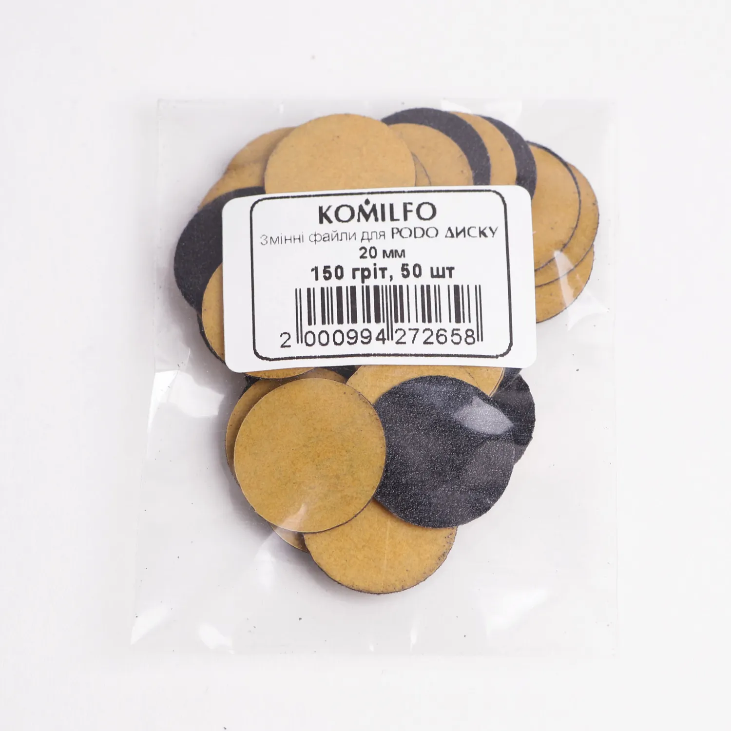 Komilfo lime ricambio disco pedicure 150 grit 20 mm