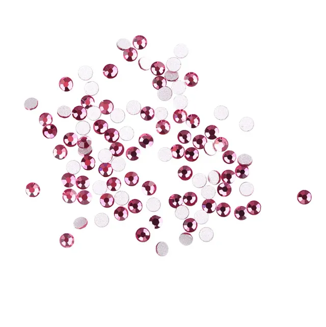 Komilfo Rose strass unghie rosa misura 6 da 100 pz