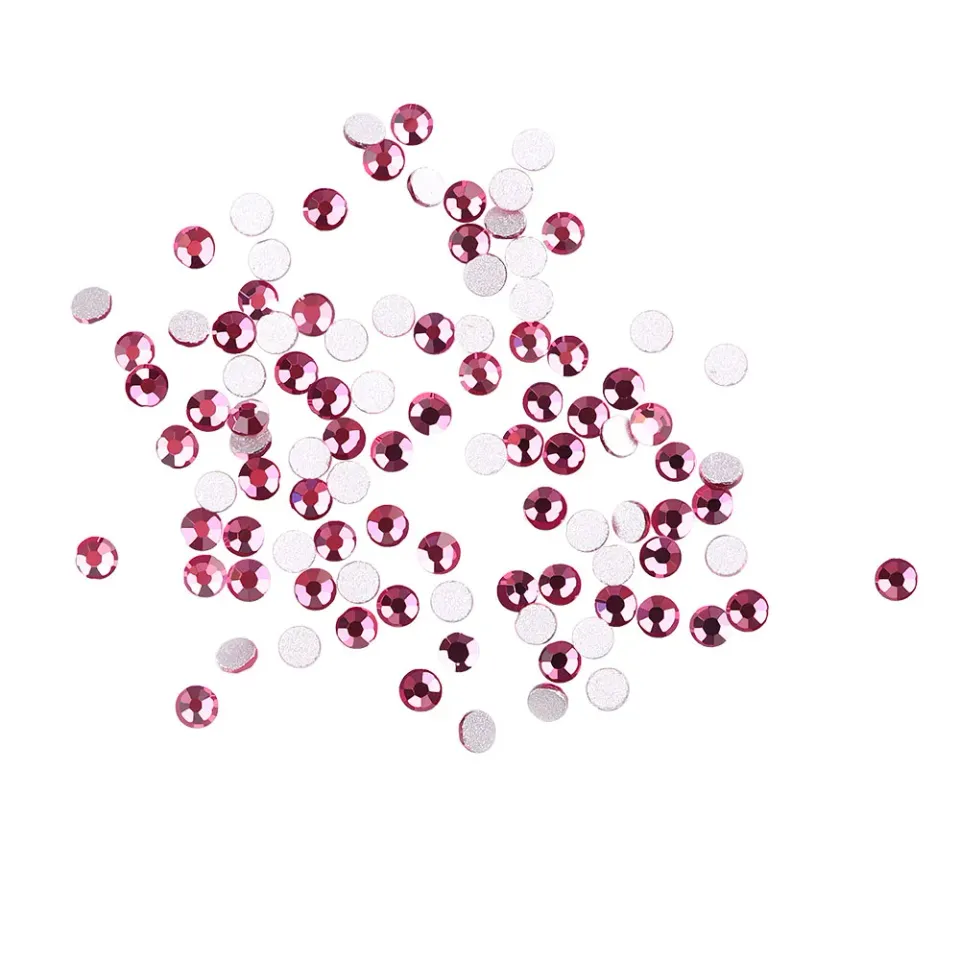 Komilfo Rose strass unghie rosa misura 6 da 100 pz