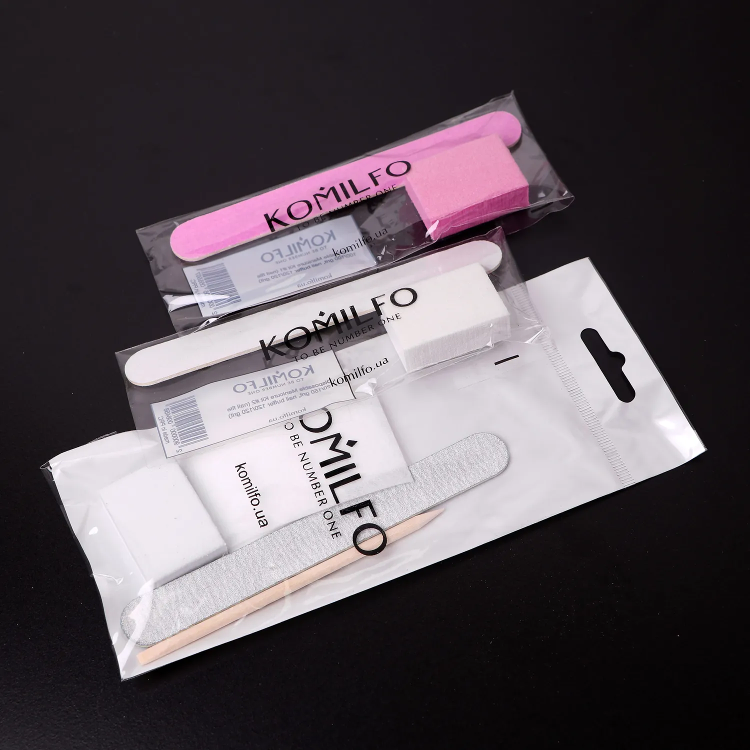 Komilfo Set N4 kit lima monouso manicure 4 pezzi