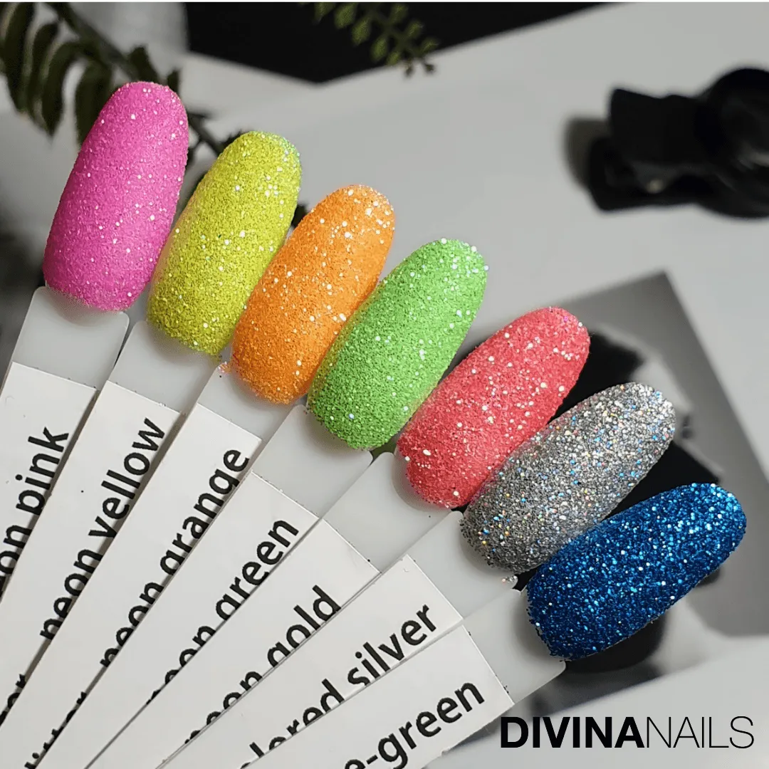 Diva Nails Crystal Holo Neon Pink glitter unghie 2g olografico