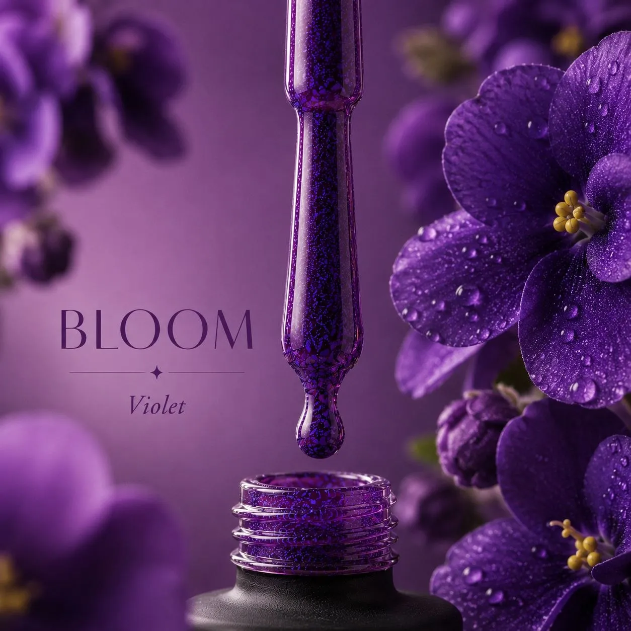 Komilfo Bloom Violet smalto semipermanente 8 ml HEMA/TPO free