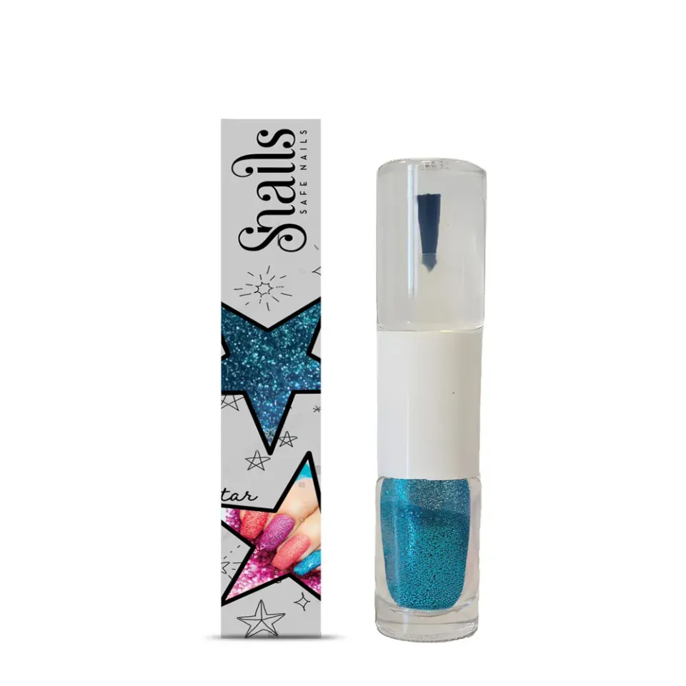 Snails Magic Dust Blue smalto glitter bambini 2in1 con top coat