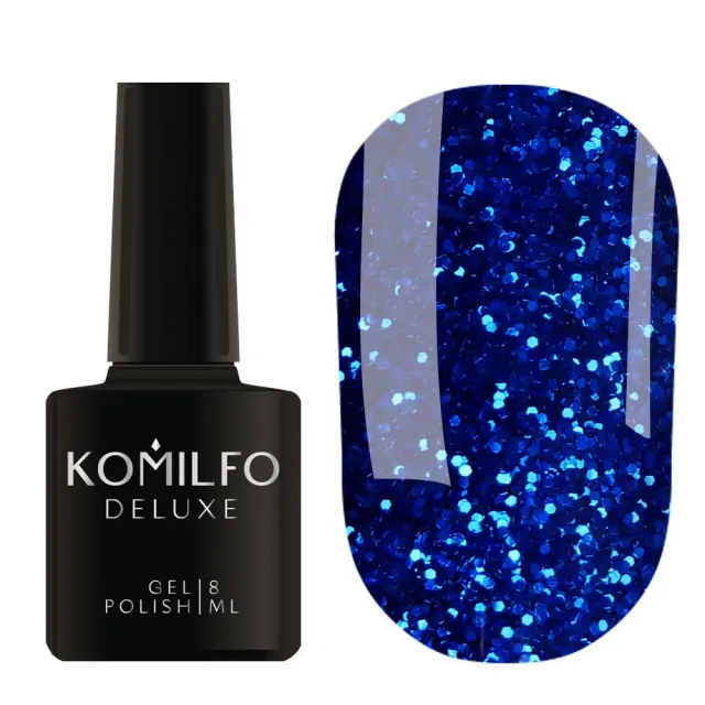 Komilfo Stardust Glitter 007 smalto semipermanente 8 ml blu glitter
