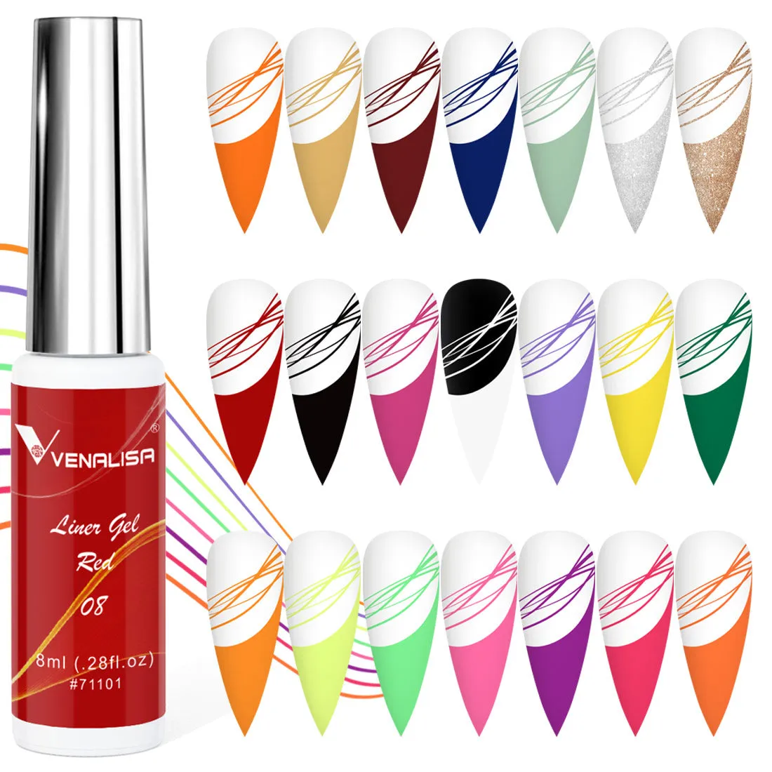 Venalisa Liner Gel smalto gel 8ml nail art coprente