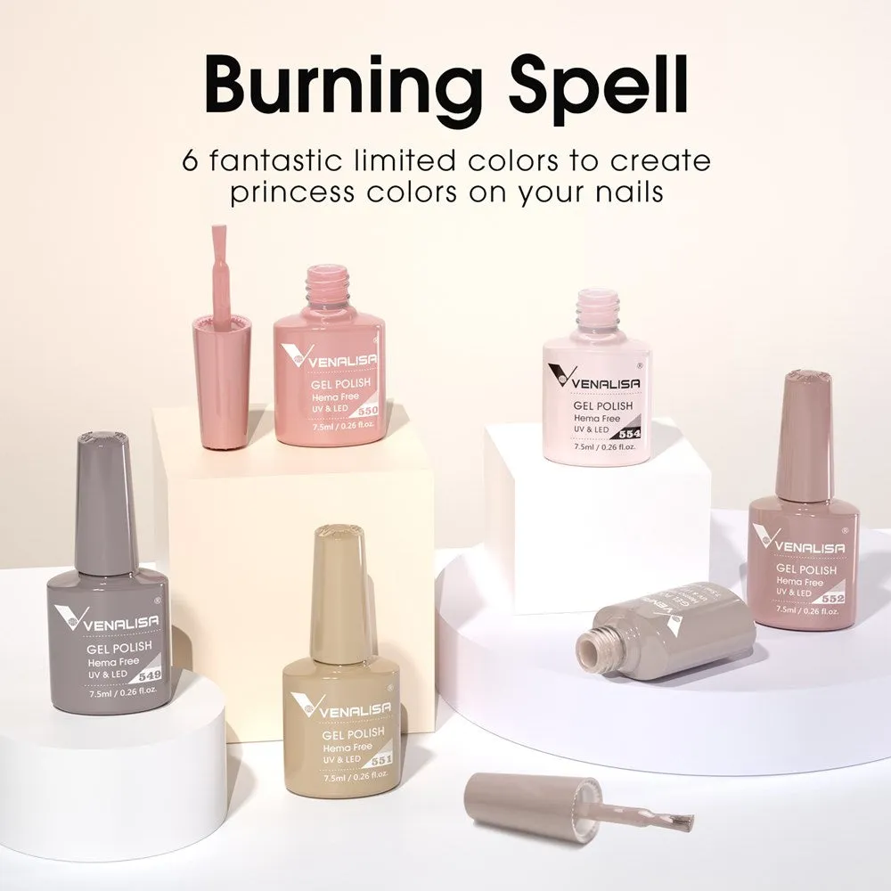 Venalisa Chic Mist set 6 smalti gel semipermanente hema free