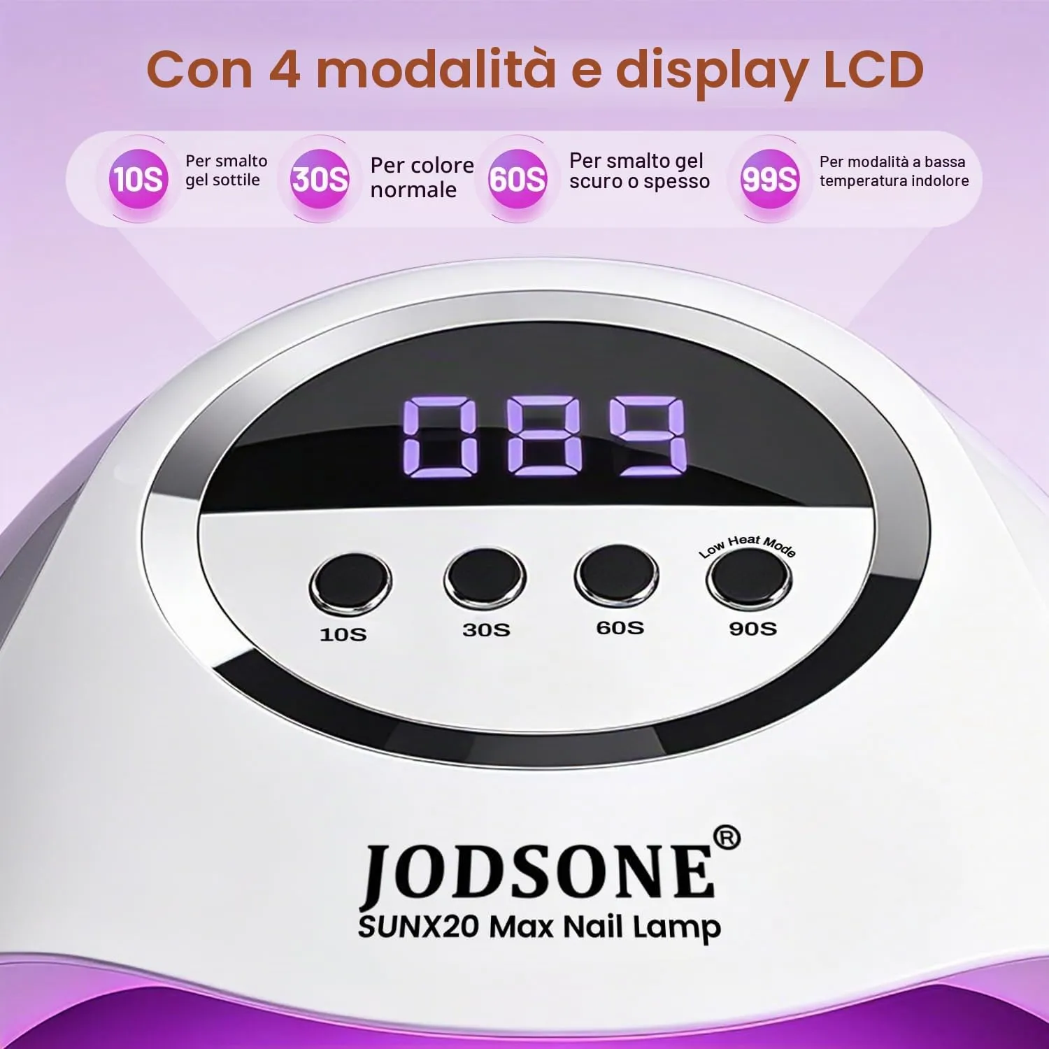 Jodsone X20 lampada unghie UV LED 320W 72 LED professionale