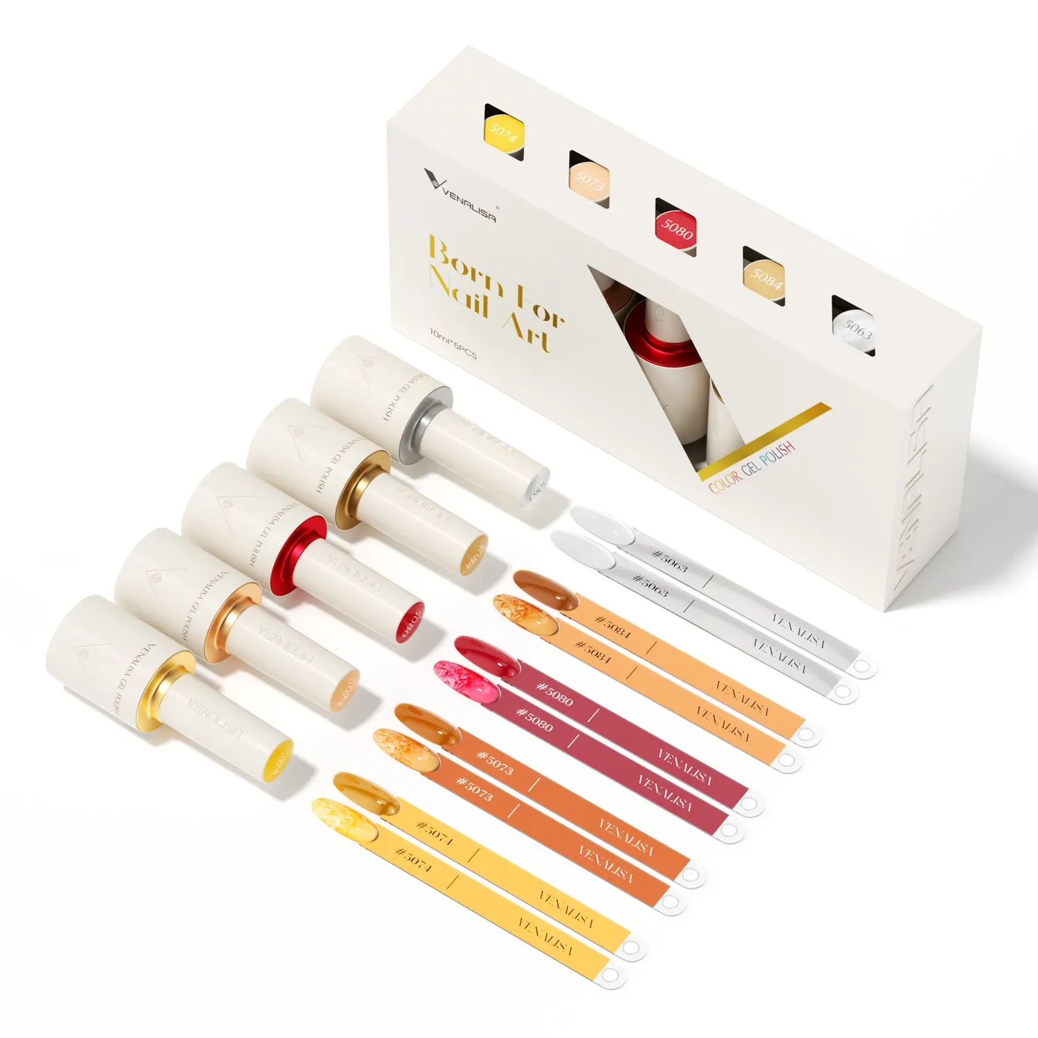 Venalisa Lunar Honey V2509 Kit Smalto Gel 5 Pezzi Miele