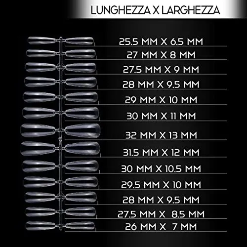 Nailfor Tips Gel Fullcover Ballerina 240pz trasparenti