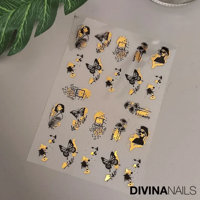 Diva Nails Stickers 3D Nature New Year's 012 adesivi unghie