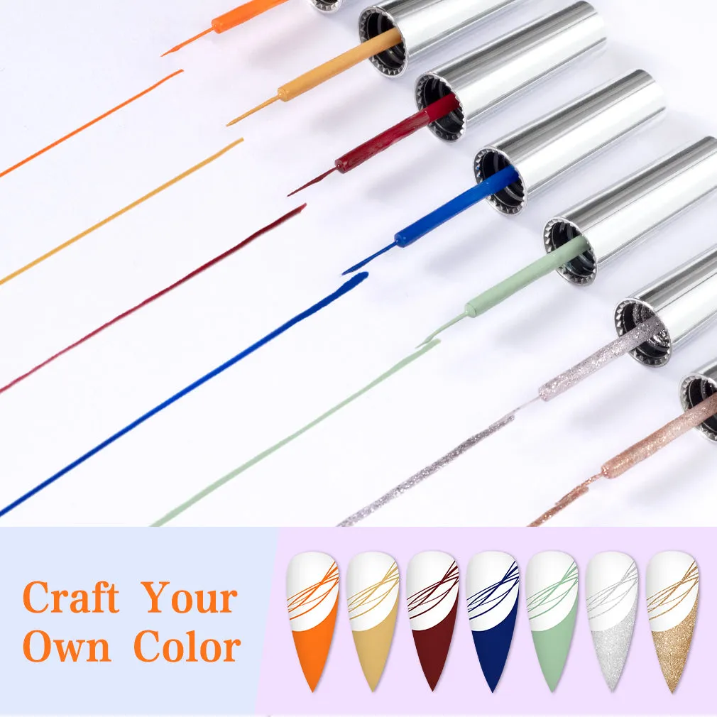 Venalisa Liner Gel Kit A gel nail art 7 colori con pennello
