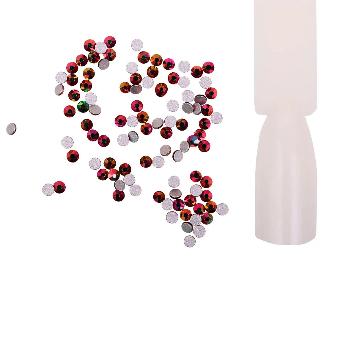 Komilfo strass unghie Rainbow Gold misura 6 100 pz