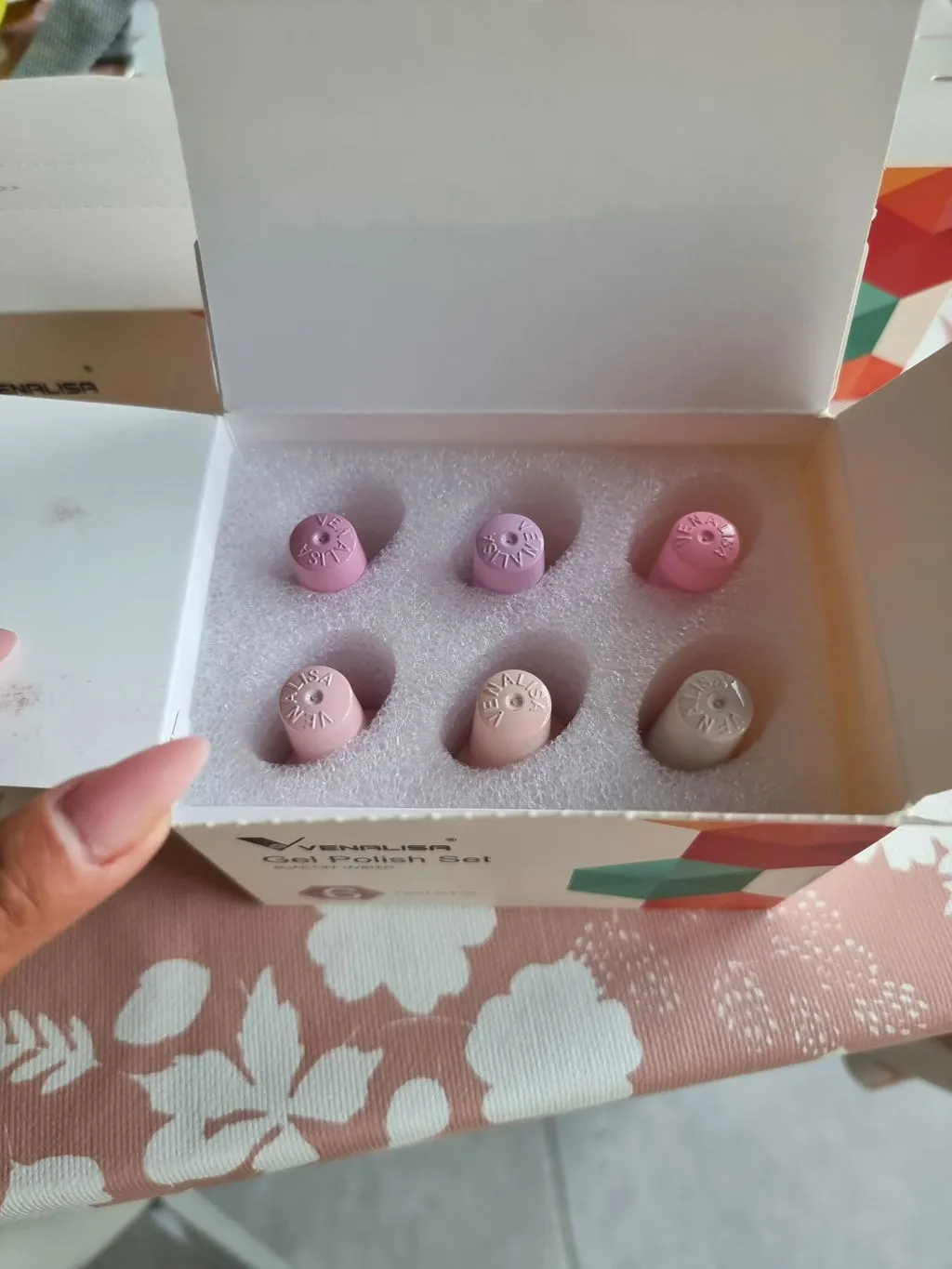 Venalisa Set Smalto Semipermanente Pink 6 colori 7,5ml hema free