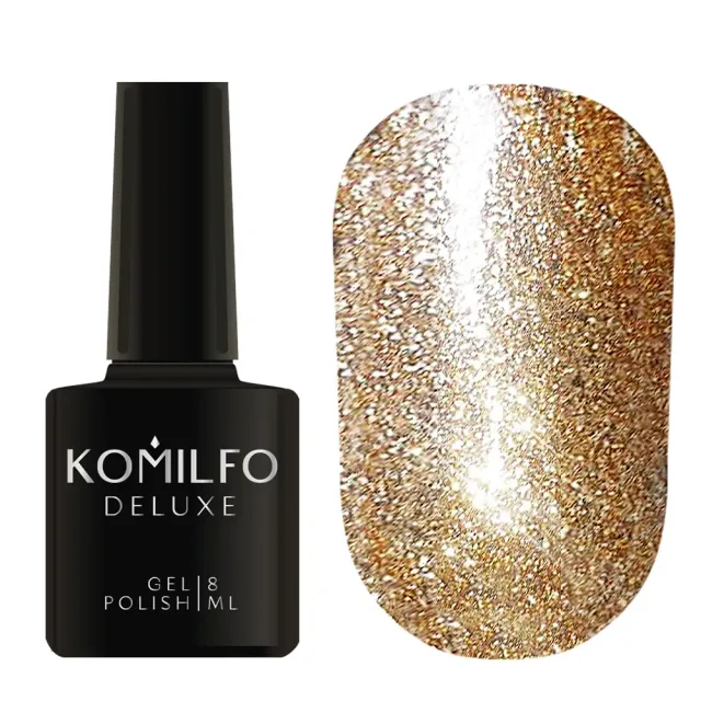 Komilfo Liquid Glam LGG004 gel glitter 8 ml rosa gold