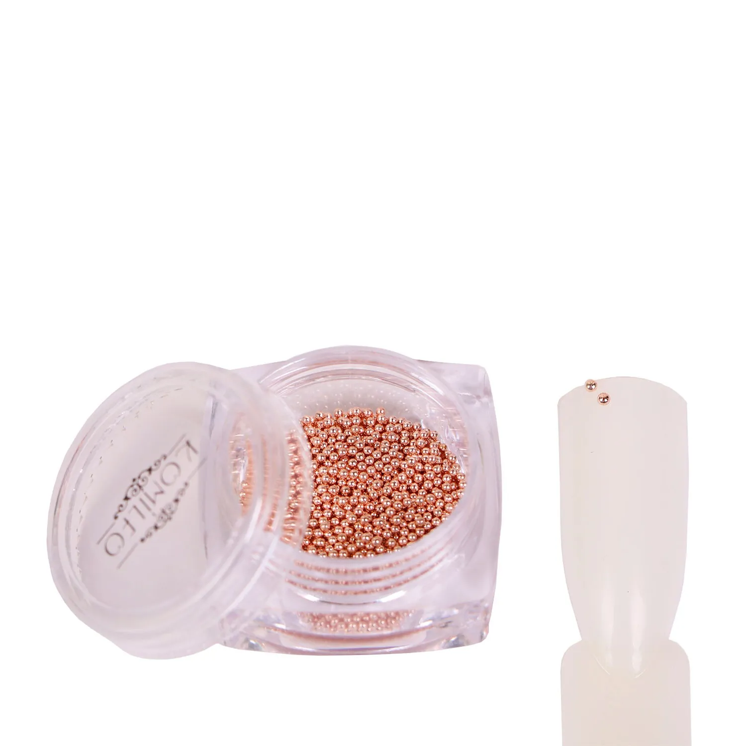 Komilfo Microperle metallo caviar unghie rose gold 1 mm 6 g