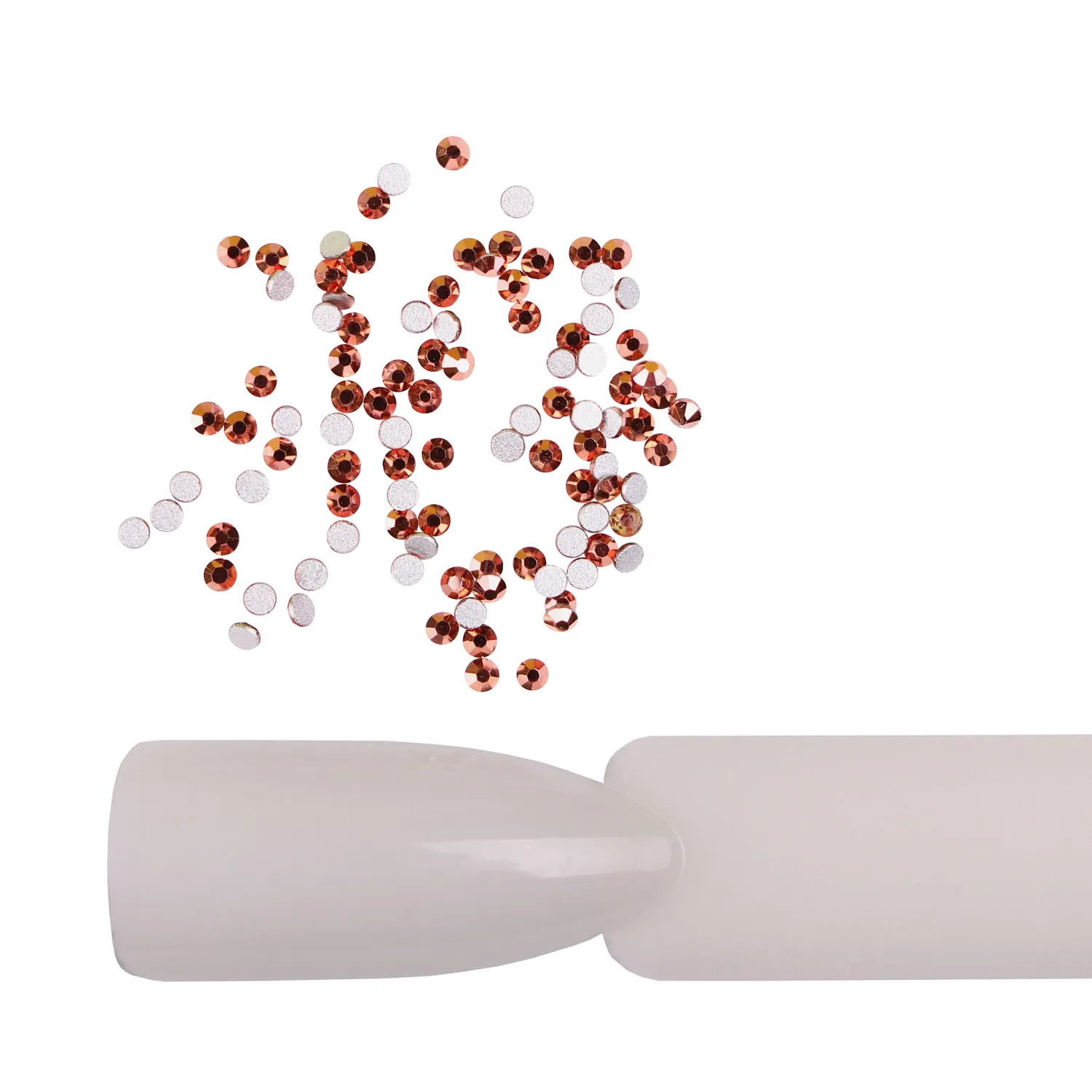 Komilfo Rose Gold strass unghie misura 3 100 pezzi