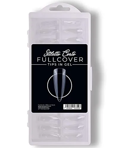 Nailfor Fullcover tips gel stiletto corto 240pz trasparenti
