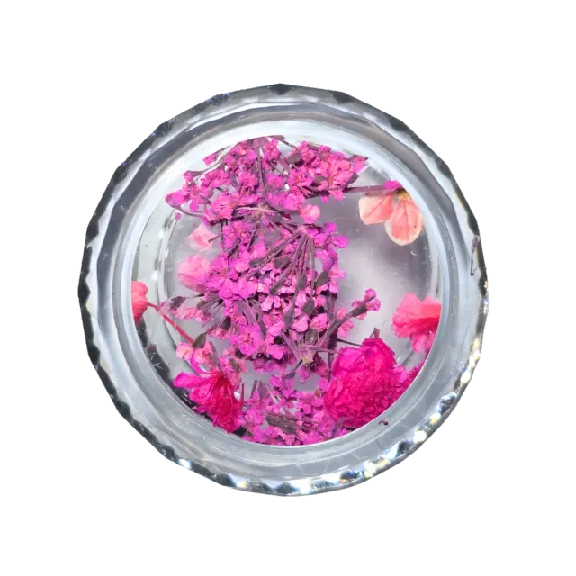 Divina Nails Dried Flowers Fucsia Dream fiori secchi nail art