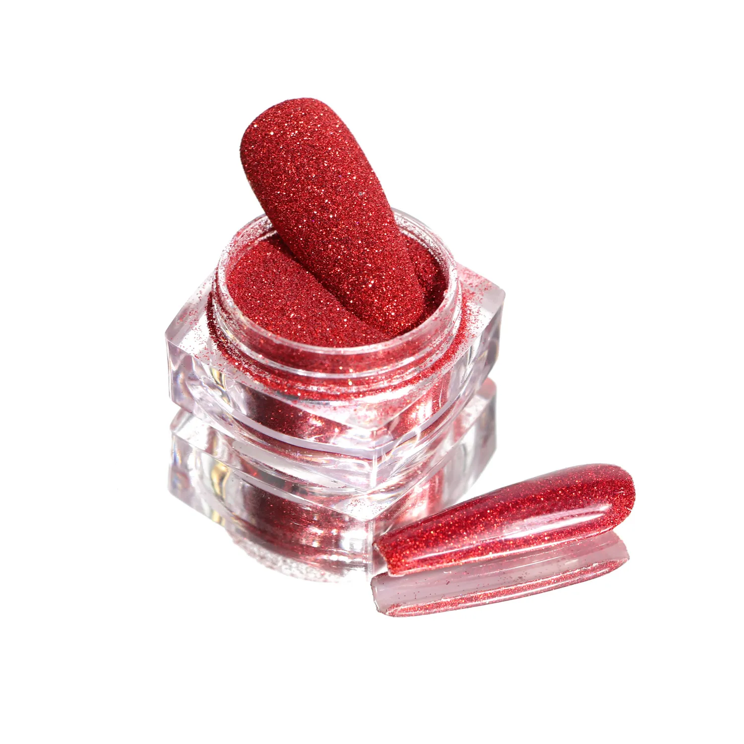 Komilfo 036 glitter unghie 2,5 g rosso brillante micro