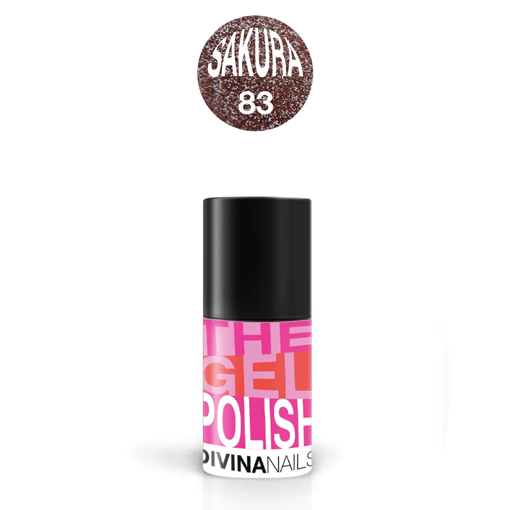 Diva Nails The Gel Polish 83 Sakura Smalto Semipermanente 8ml Rosa Glitter