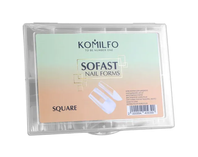 Komilfo SoFast Square dual form unghie 240 pezzi quadrata