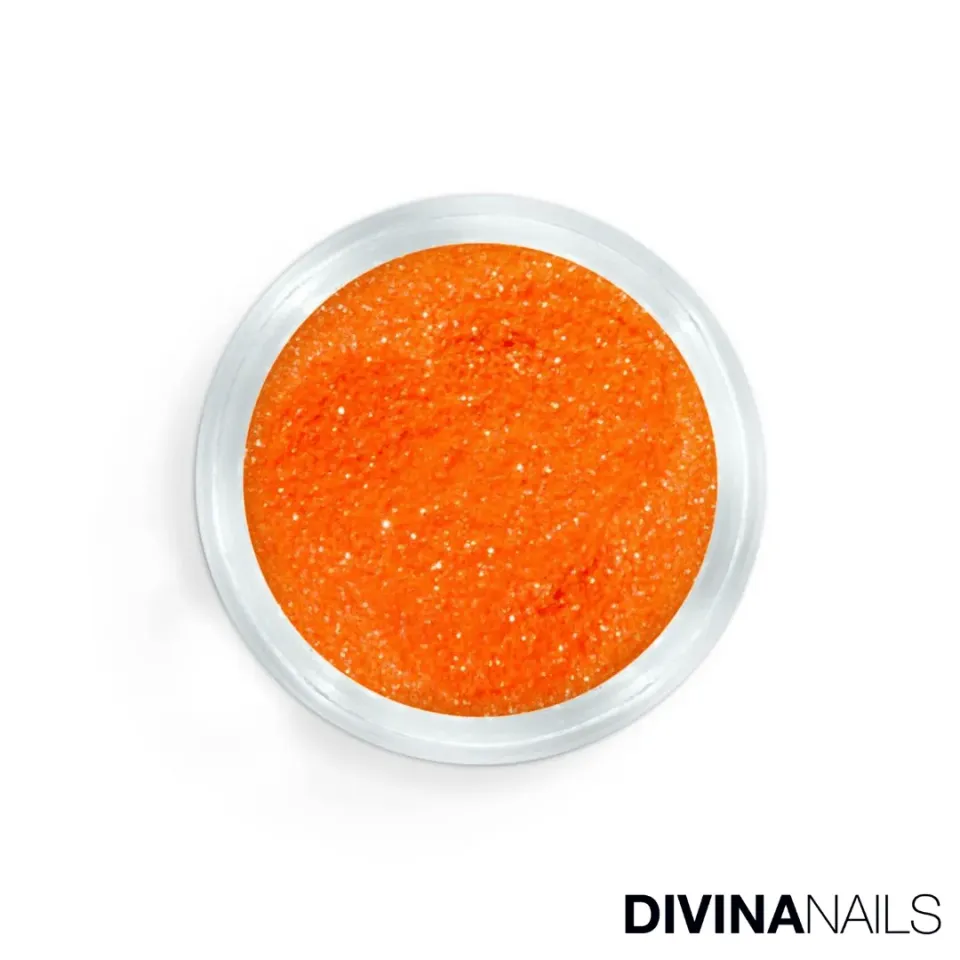 Diva Nails Crystal Holo Neon Orange polvere glitter 2g arancione