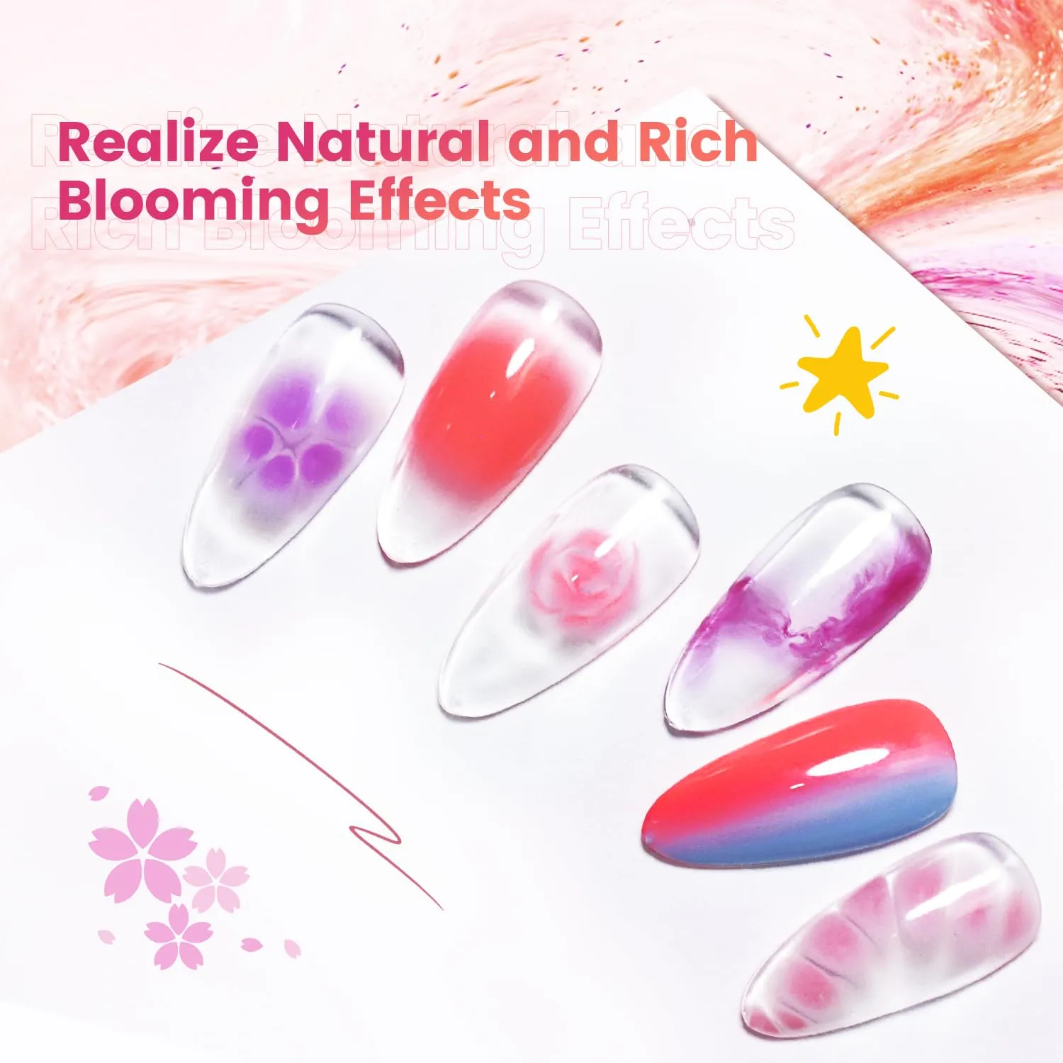 Jodsone Blooming Gel smalto semipermanente 10ml singolo effetto marmo
