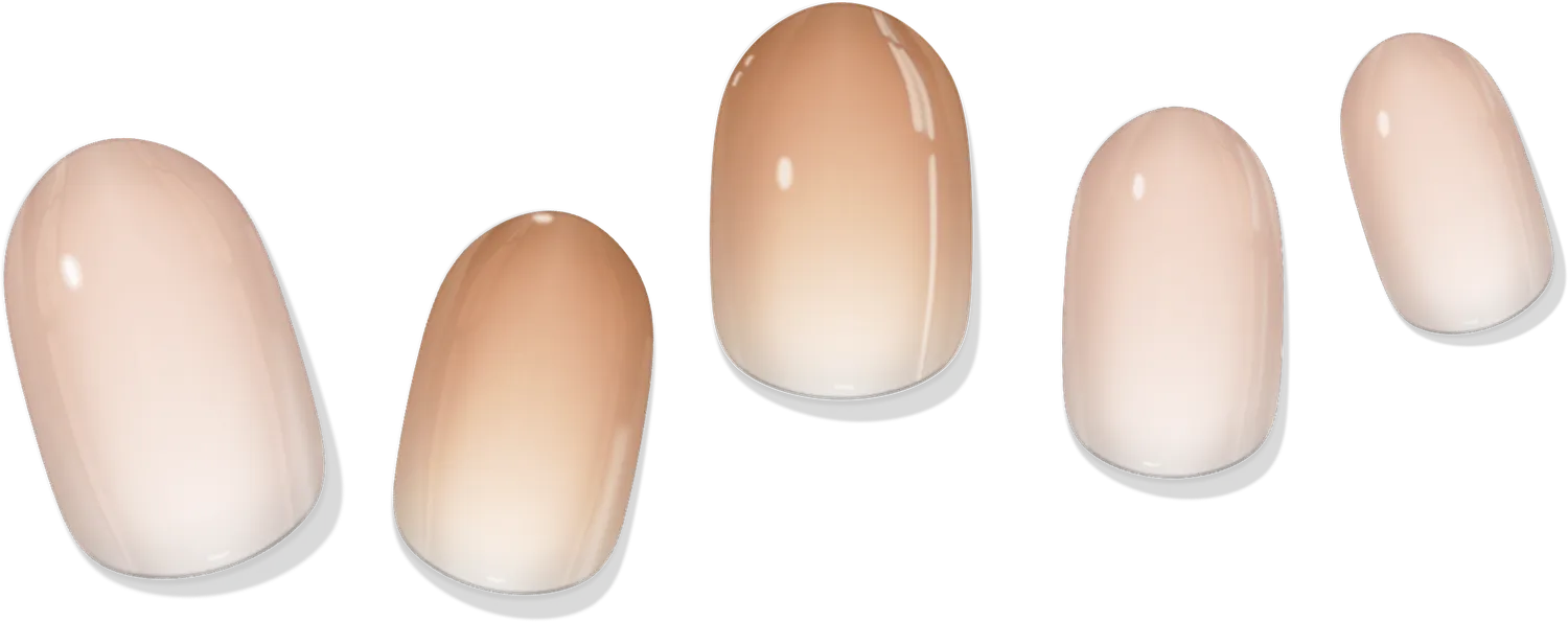 Lauren B Beauty Nude Gradient wraps unghie gel 18 pezzi