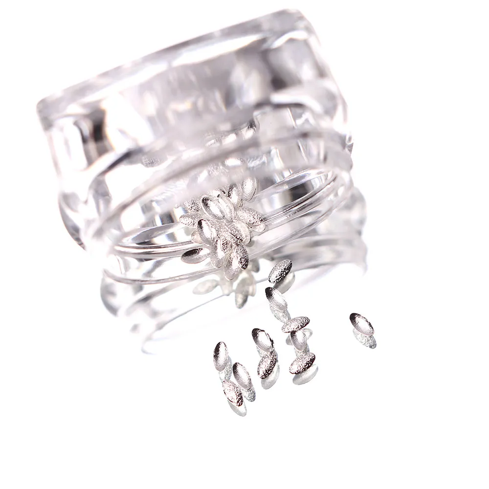 Komilfo Rivetti Ovali Argento 1,5x3 mm Decorazioni 50 pz