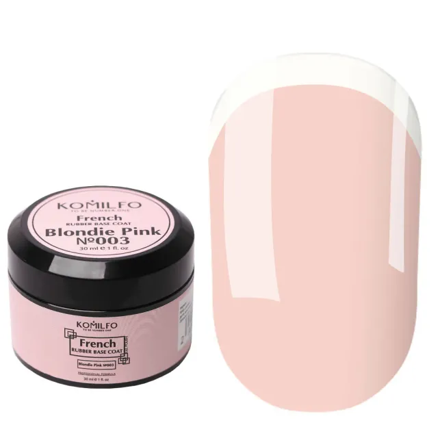 Komilfo French Rubber Base 003 base unghie 30 ml rosa nude