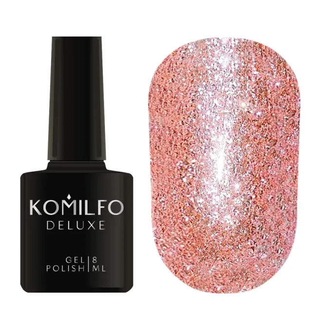 Komilfo Liquid Glam Gel LGG007 gel glitter rosa intenso 8 ml