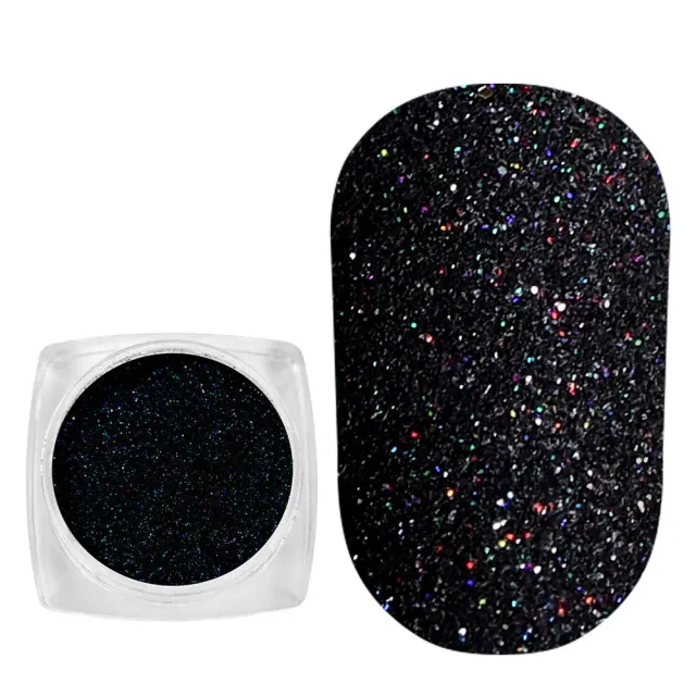 Komilfo Spangles 001 glitter unghie nero olografico 2,5 g