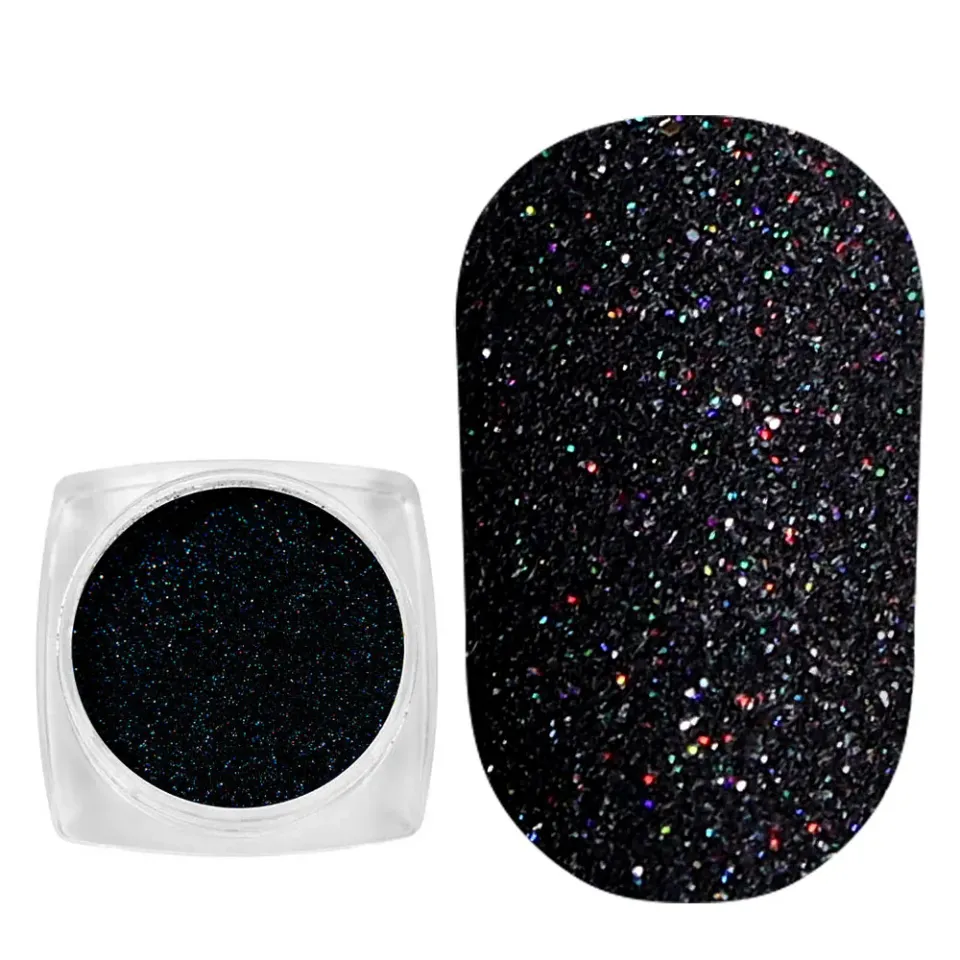 Komilfo Spangles 001 glitter unghie nero olografico 2,5 g
