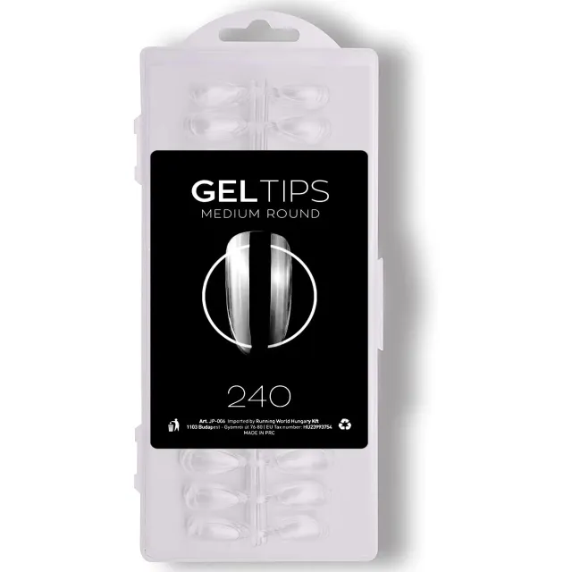 Nailfor Gel Tips tonda trasparente 240pz medium