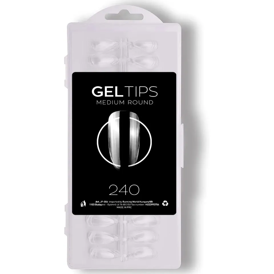 Nailfor Gel Tips tonda trasparente 240pz medium