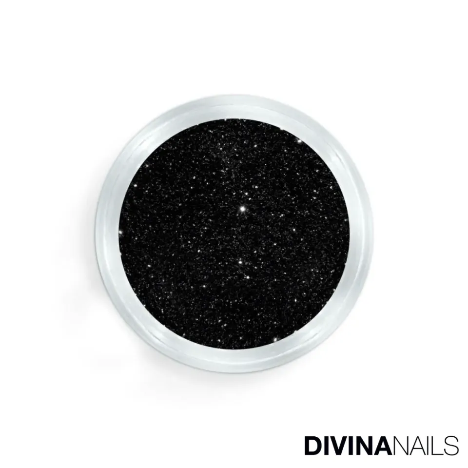 Diva Nails Crystal Holo Black polvere glitter 2g nero olografico