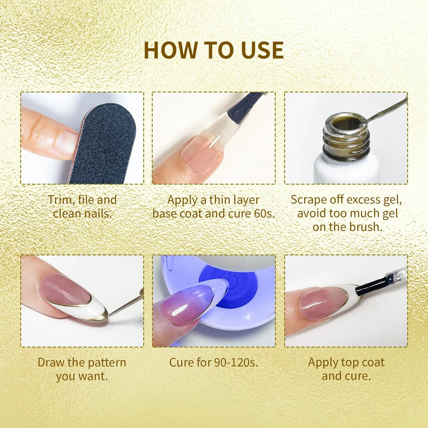 Jodsone Metallic LB01-LB02 gel liner oro argento cromato