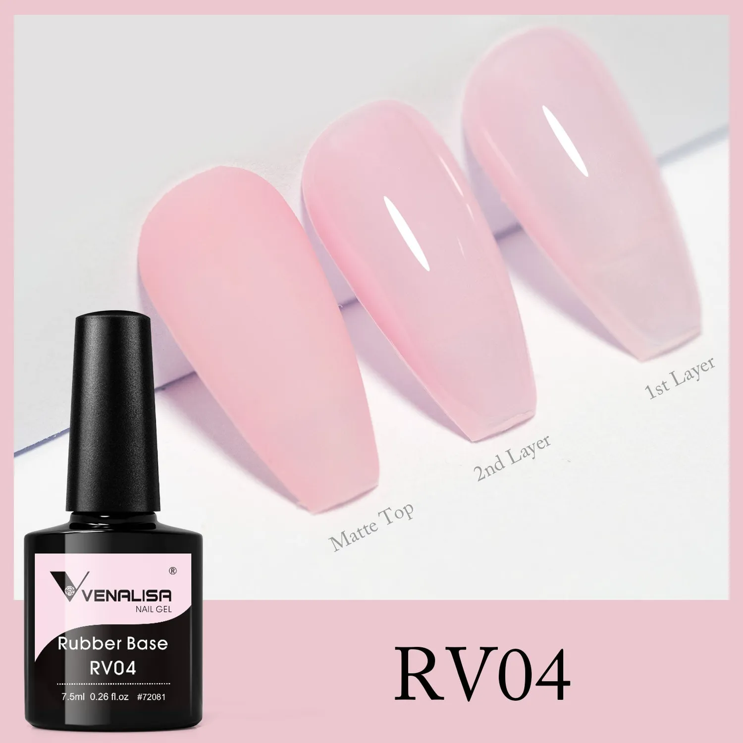 Venalisa Rubber Base Gel Semipermanente 7,5ml Nude