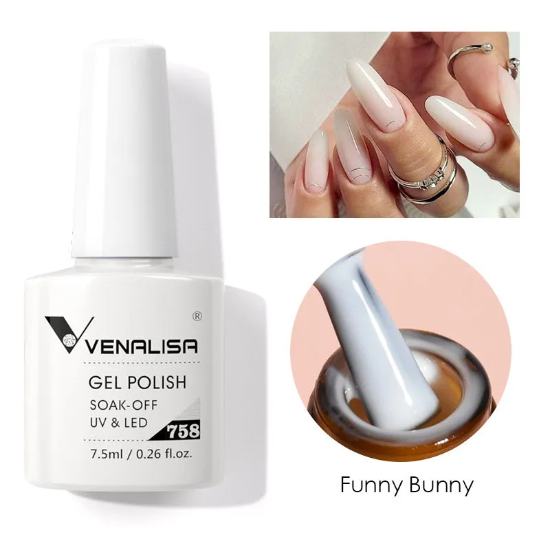 Venalisa Funny Bunny smalto gel 7,5ml bianco latte jelly