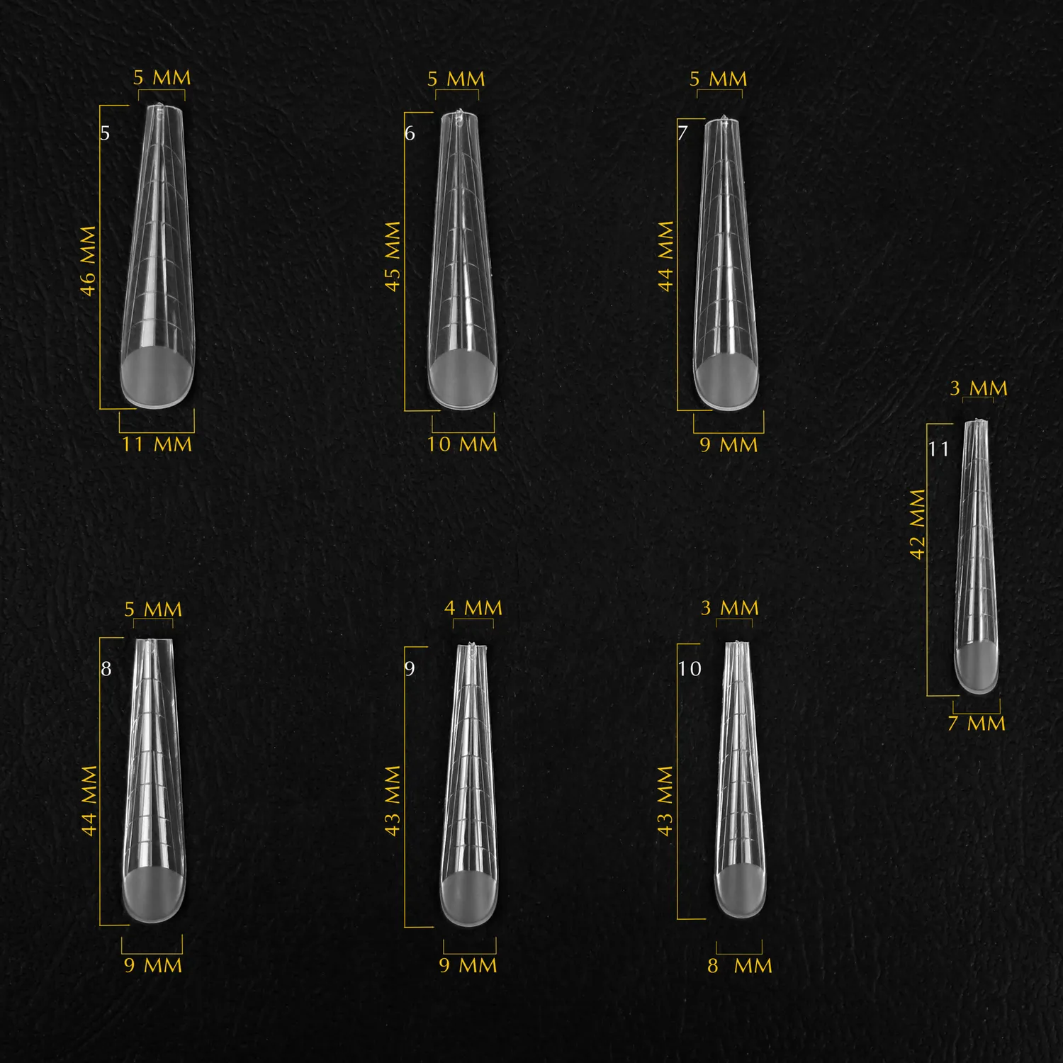 Komilfo Top Nail Forms Long Gothic dual form 130 pz