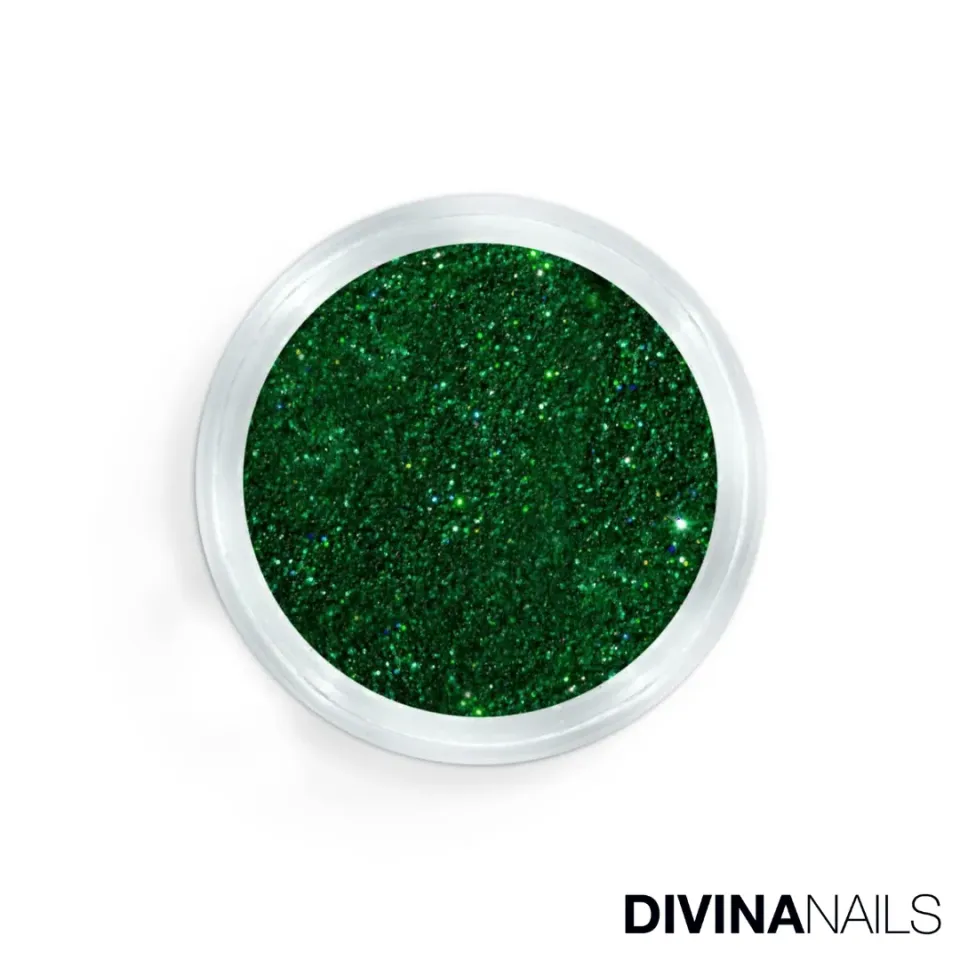 Diva Nails Crystal Holo Green glitter unghie 2g verde olografico