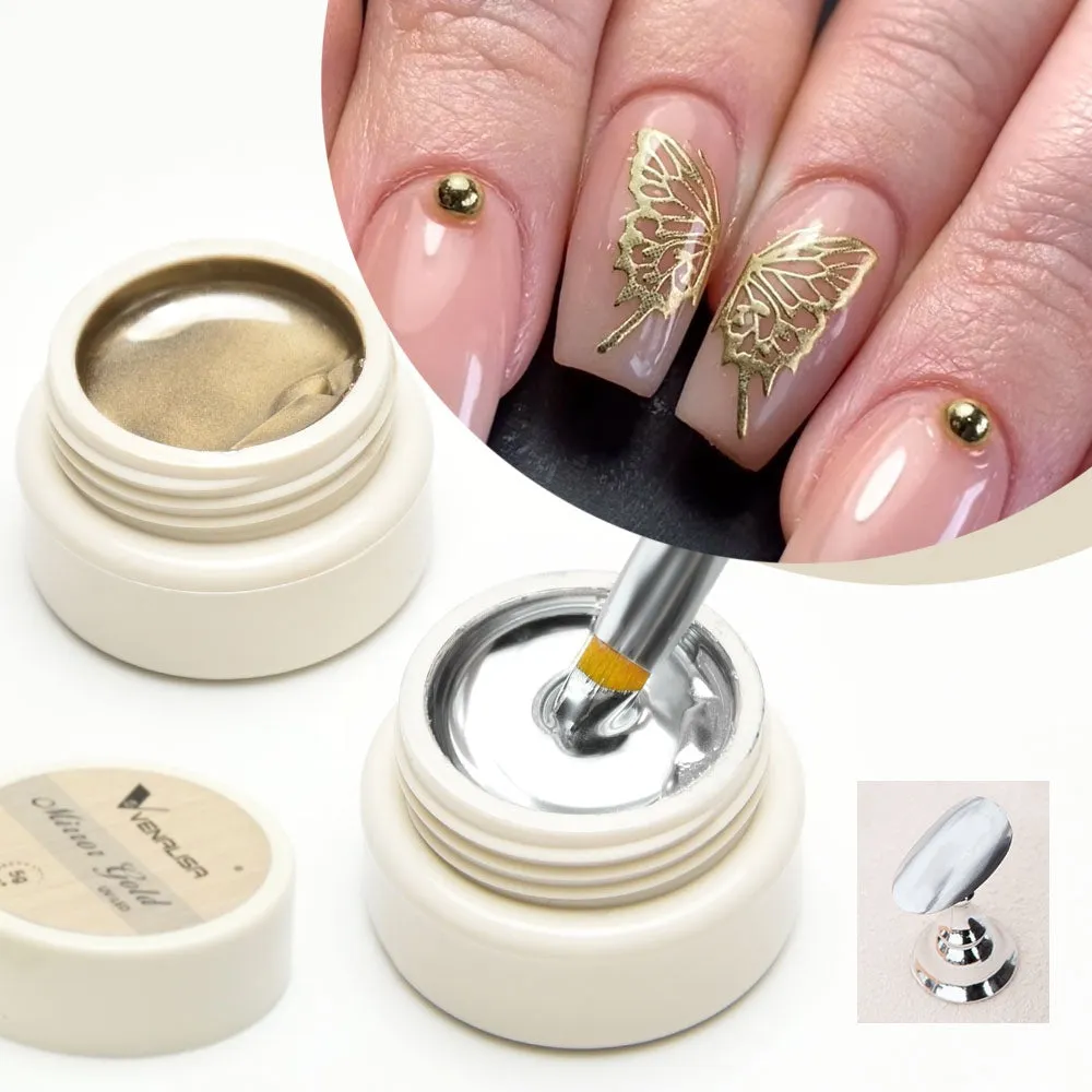 Venalisa Mirror Gel argento oro 2x5g effetto metallo