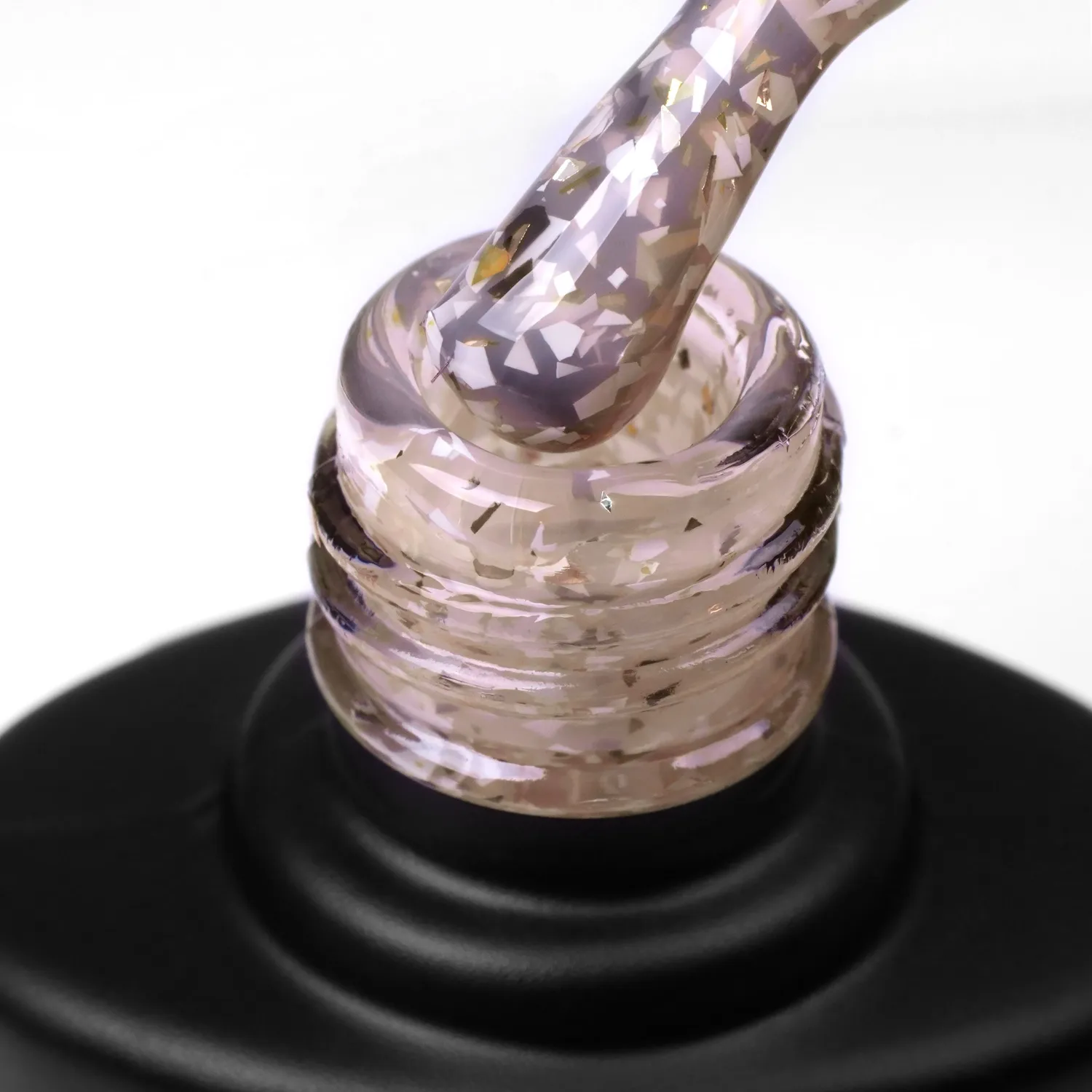Komilfo Glassy Base GB002 base semipermanente 8 ml beige flakes