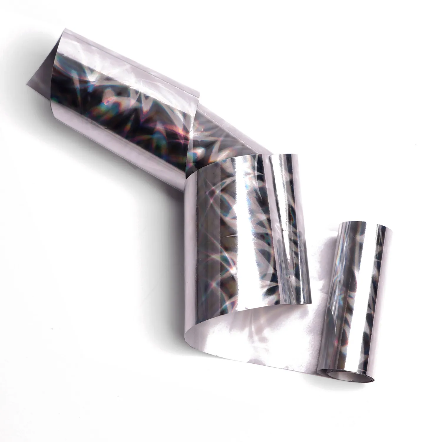 Komilfo Foil Unghie Argento Olografico Ornamento