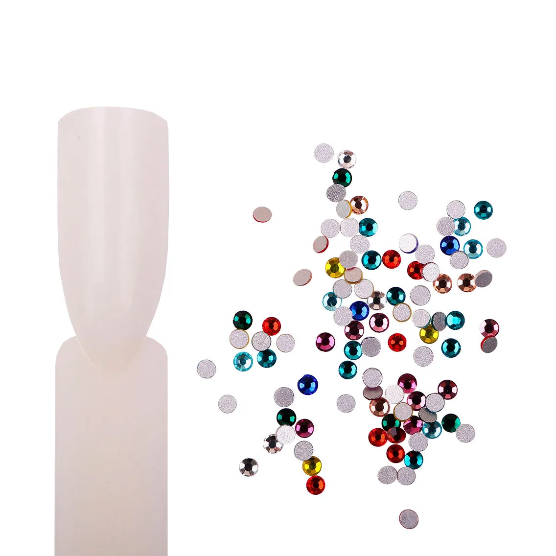 Komilfo strass unghie mix 100 pz multicolore misura 5