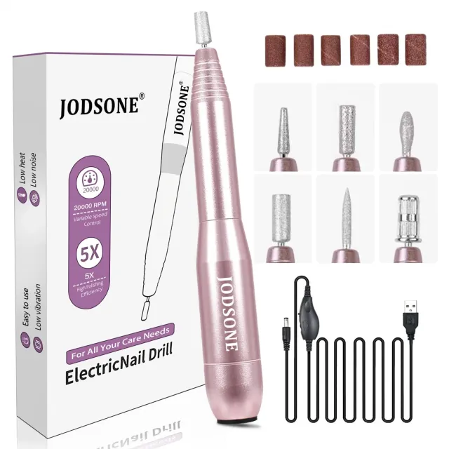 Jodsone 6 in 1 fresa unghie elettrica 20000RPM USB