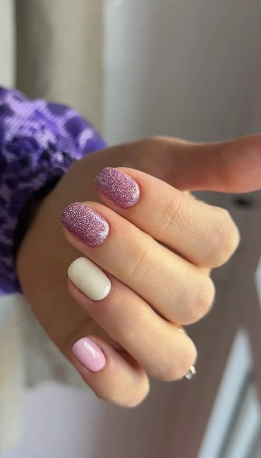 Diva Nails Majestic Color 41 Lilla Glitter semipermanente 12ml