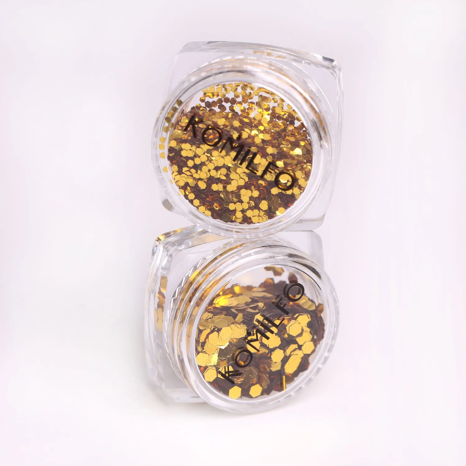 Komilfo Hexagon 1 mm Gold Paillettes Unghie Oro Classico