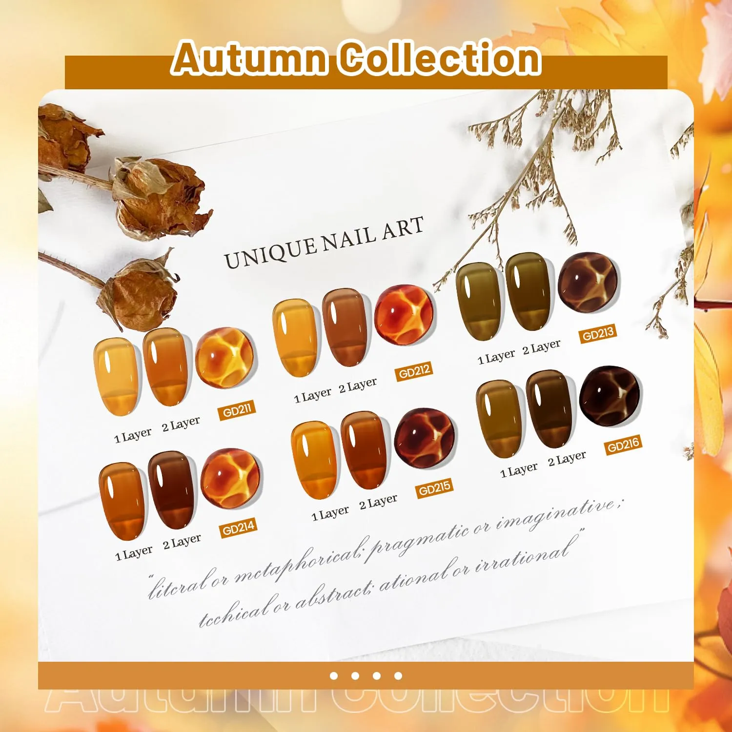 Jodsone Autumn Jelly smalto gel 6x10ml effetto gelatina