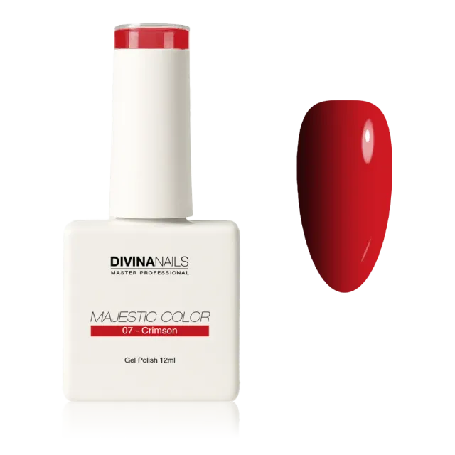 Diva Nails Majestic Color 07 Crimson smalto semipermanente 12ml rosso